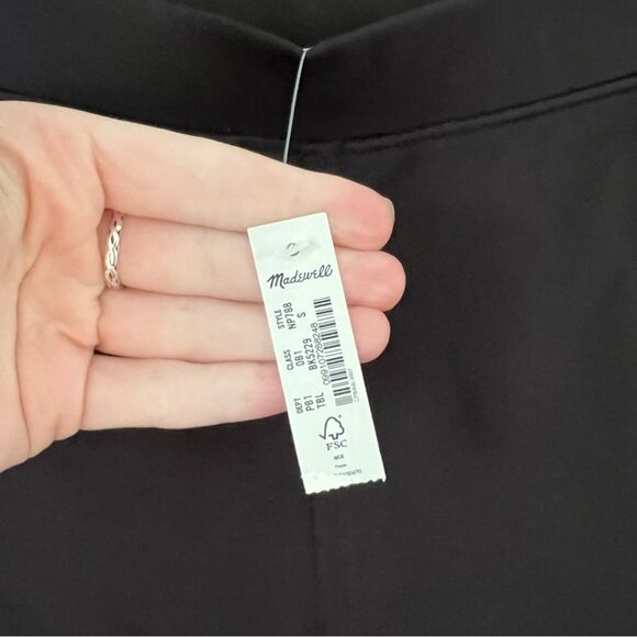 NWT Madewell Lightweight Ponte Kickflare Legging Pants in True Black - Picture 10 of 10